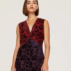 Marina Moscone Velvet Slip Dress Size 4 MSRP $375